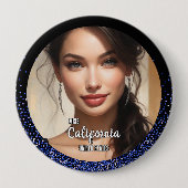 Royal Glitzer Glitz Pageant Foto Button Button (Vorderseite)