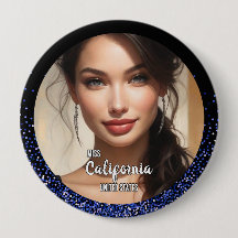 Royal Glitzer Glitz Pageant Foto Button Button