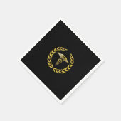 Royal Gold Abschluss Medical & Nursing School Serviette (Ecke)