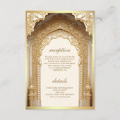 Royal Gold Arch Cream Wedding Begleitkarte (Vorderseite)