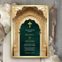 Royal Gold Arch Religious Christlich Green Wedding