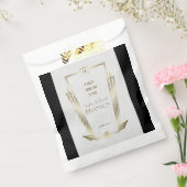 Royal Gold Art Deco Monogram Wedding DANK Geschenktütchen (Versiegelt)