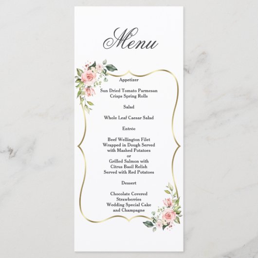 Royal Gold Black Great Gatsby 1920er Hochzeit Menükarte (Vorderseite)