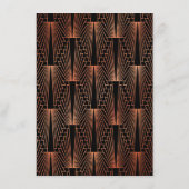 Royal Gold Black Great Gatsby Hochzeitsempfang Begleitkarte (Rückseite)