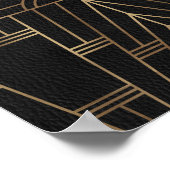 Royal Gold Black Great Gatsby Wedding Willkommensz Poster (Ecke)