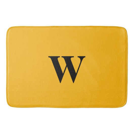 Royal Gold Black Monogram Badematte (Vorderseite)