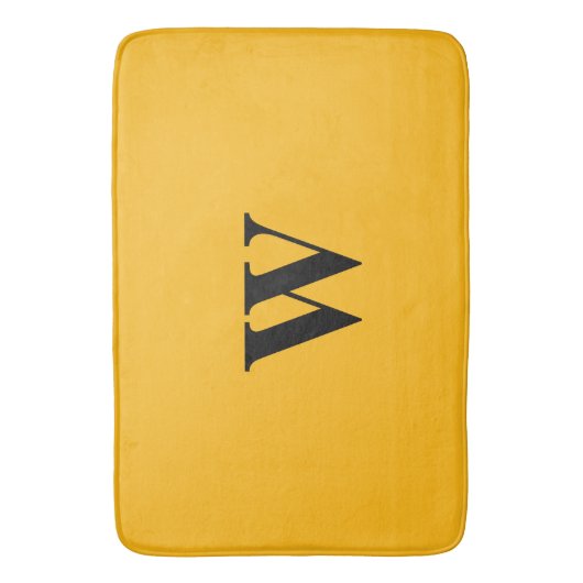 Royal Gold Black Monogram Badematte (Vorderseite Vertikal)