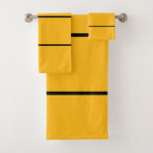 Royal Gold Black Stripes Badhandtuch Set (Insitu)