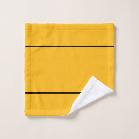 Royal Gold Black Stripes Badhandtuch Set (Waschlappen)