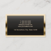Royal Gold Border Driver Business Card Visitenkarte (Rückseite)