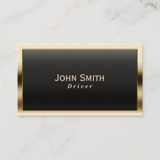 Royal Gold Border Driver Business Card Visitenkarte (Vorderseite)