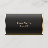 Royal Gold Border Journalist Business Card Visitenkarte (Vorderseite)