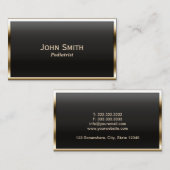 Royal Gold Border Podiatrist Business Card Visitenkarte (Vorne/Hinten)