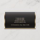 Royal Gold Border Tattoo Art Business Card Visitenkarte (Rückseite)
