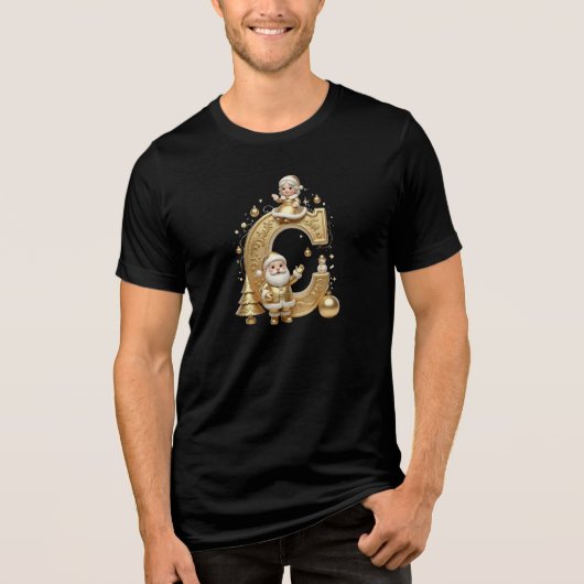 Royal Gold C Luxury Santa Unisex Triblend Tee (Vorderseite)