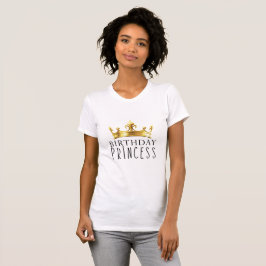 Royal Gold Crown Birthday Princess Party T-Shirt