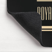 Royal Gold Crown Black Mousepad (Ecke)
