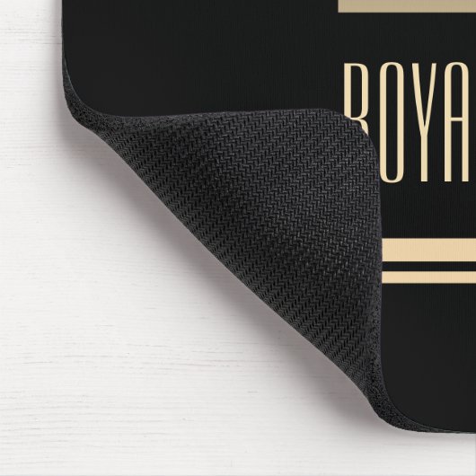 Royal Gold Crown Black Mousepad (Ecke)