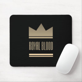 Royal Gold Crown Black Mousepad