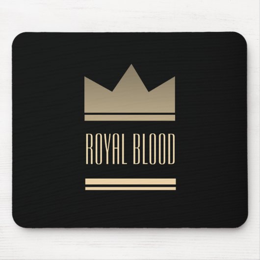 Royal Gold Crown Black Mousepad (Vorne)