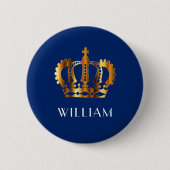 Royal Gold Crown Blue Button (Vorderseite)