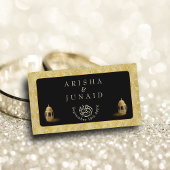 Royal Gold Damask Muslim QR Code UAWG Wedd Website Begleitkarte
