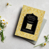 Royal Gold Damask Muslim QR Code UAWG Wedd Website Begleitkarte