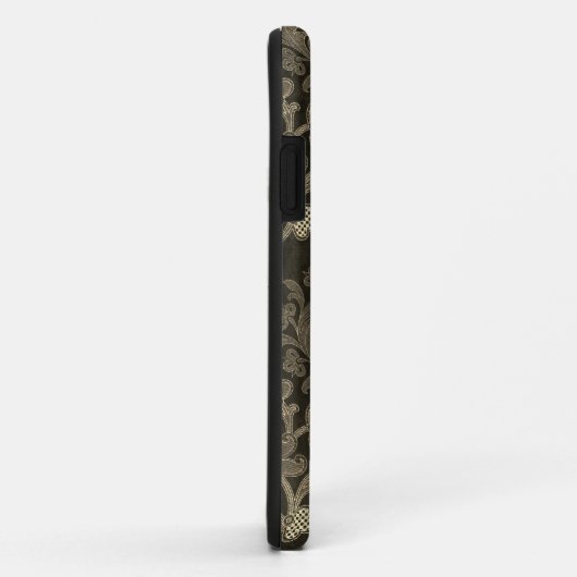 Royal Gold Damask Personalisiert Monogram Case-Mate iPhone Hülle (Hinten/Rechts)