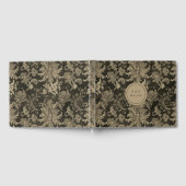 Royal Gold Damask Wedding Guest Book Gästebuch (Voll)