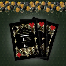 Royal Gold Fleur-de-lis Great Gatsby Wedding