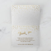 Royal Gold Foil Wedding Custom DANK Dankeskarte (Innenseite)