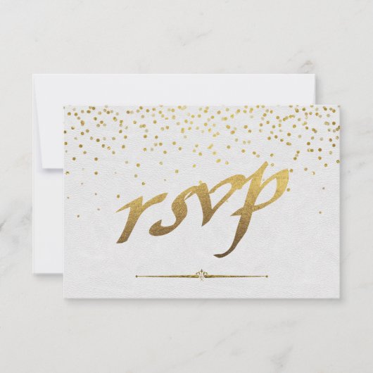 Royal Gold Foil Wedding Custom UAWG RSVP Karte (Vorderseite)