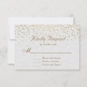 Royal Gold Foil Wedding Custom UAWG RSVP Karte (Rückseite)