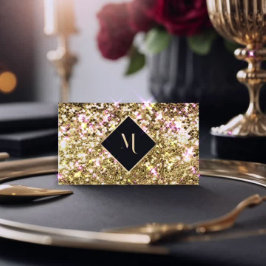 Royal Gold Glitzer Geometric Frame Stilvoll Visitenkarte