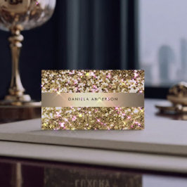 Royal Gold Glitzer Luxury Glamour QR Code Visitenkarte