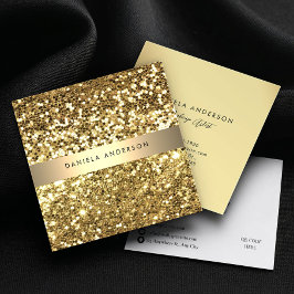 Royal Gold Glitzer Luxury Glamour Quadratische Visitenkarte