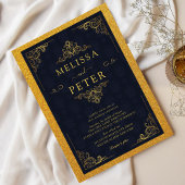 Royal Gold Glitzer Verziert Wedding Einladung