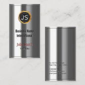 Royal Gold Label Chrome Metal Look Business Card Visitenkarte (Vorne/Hinten)