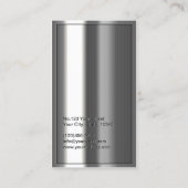 Royal Gold Label Chrome Metal Look Business Card Visitenkarte (Rückseite)