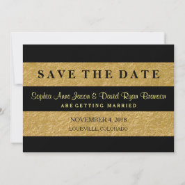 Royal Gold Leaf Streifen Hochzeit SPAREN DAS DATUM Save The Date
