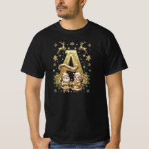 Royal Gold Letter A Luxury Essential Shirt