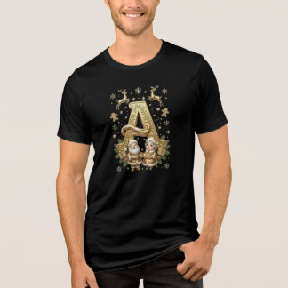Royal Gold Letter A Luxury Unisex Christmas Shirt