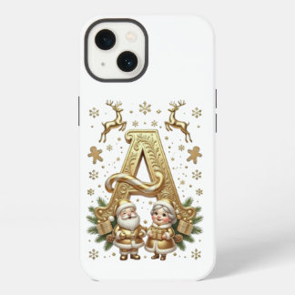 Royal Gold Letter A Luxury White iPhone 13 Tough  Hülle