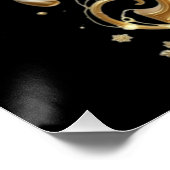 Royal Gold Letter B Luxury Snowman Glossy Poster  (Ecke)