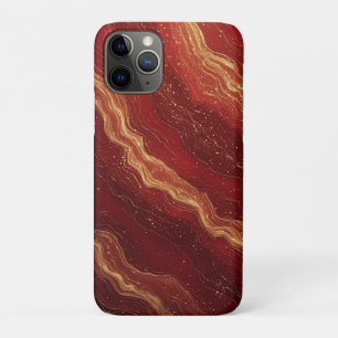 Royal Gold Marmor Fluss ✨ Roter Wirbel Luxus Abstr Case-Mate iPhone Hülle