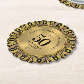 Royal Gold Ornamental Frame Wedding Jubiläum 2 Untersetzer (angewinkelt)