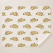 Royal Gold Palm & Crown Muster Benutzerdefiniert S Sherpadecke (Vorderseite (Horizontal))