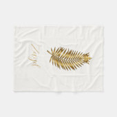 Royal Gold Palm Leaf & Crown Custom Baby Blanket - Fleecedecke (Vorderseite (Horizontal))