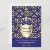 Royal Gold Pattern Hochzeitseinladung Einladung (Vorderseite)