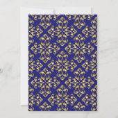 Royal Gold Pattern Hochzeitseinladung Einladung (Rückseite)